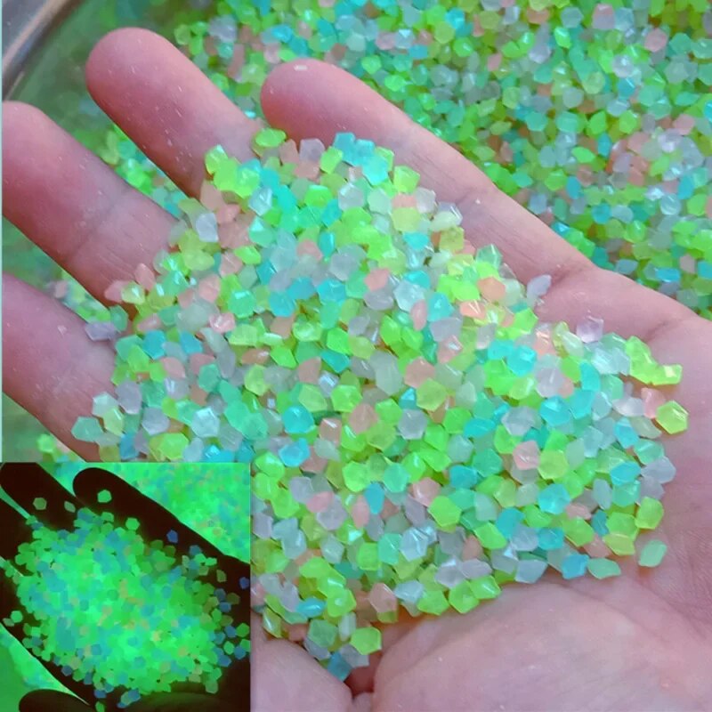 Aquarium Fishing - 1000pcs 3-5mm Luminous Sand Glow In
