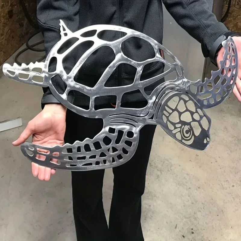 Aquarium Fish Live - Metal Sea Turtle Ornament Beach Theme