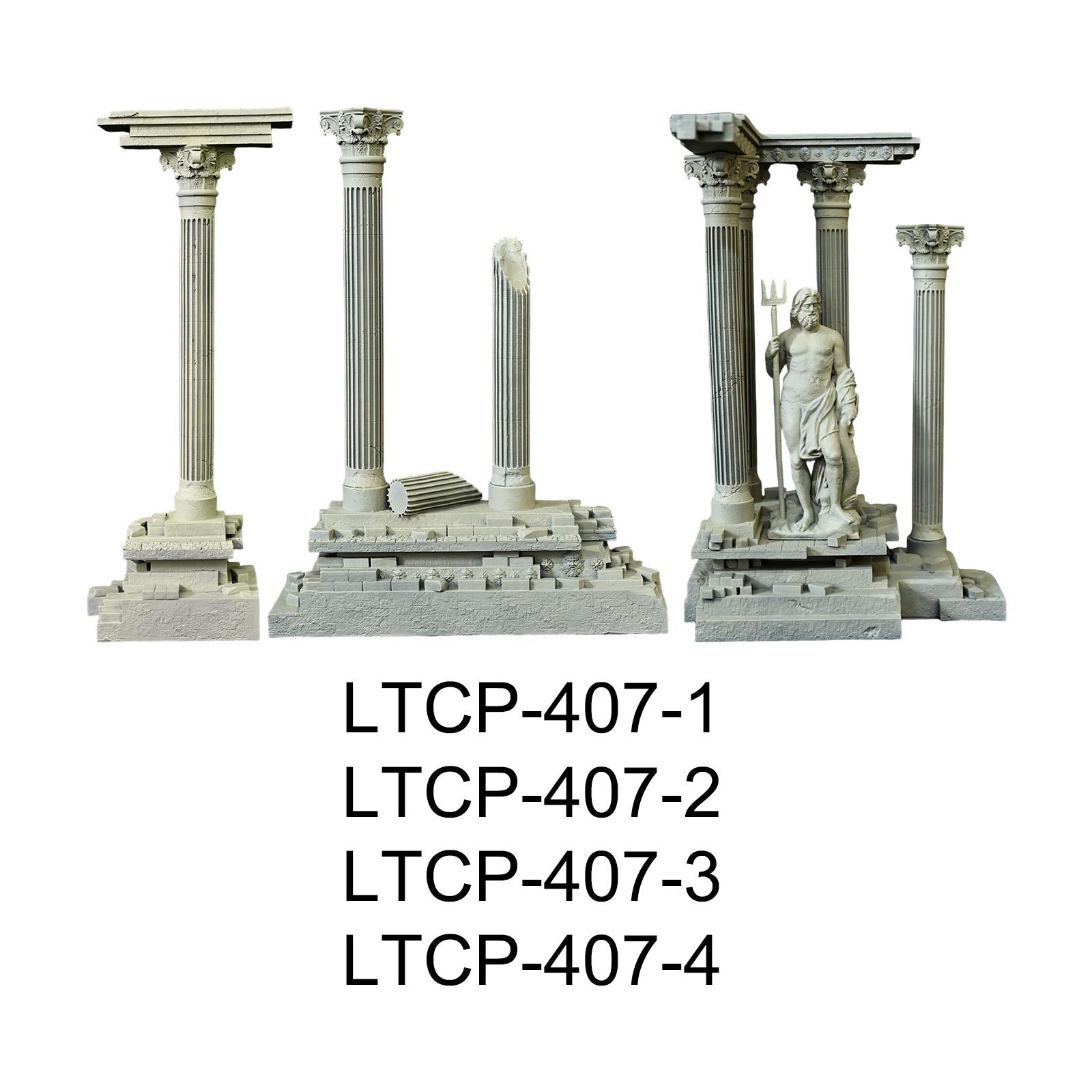 Aquarium Fish Enrichment - Roman Column Decoration Resin Fish Tank