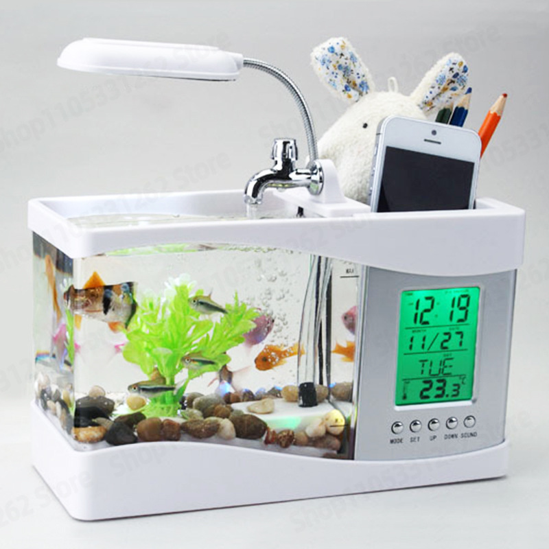 Mini Small Fish Tank Creative  - Aquarium Fish Logo 评论和价格