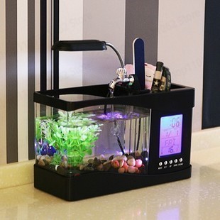 Mini Small Fish Tank Creative  - Aquarium Fish Logo 评论和价格