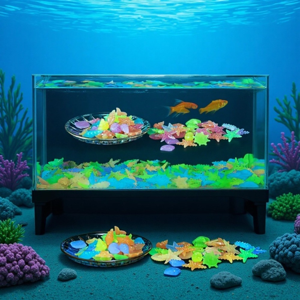 Glowing Luminous Ocean Stones  - Aquarium Fish Enrichment 评论和价格