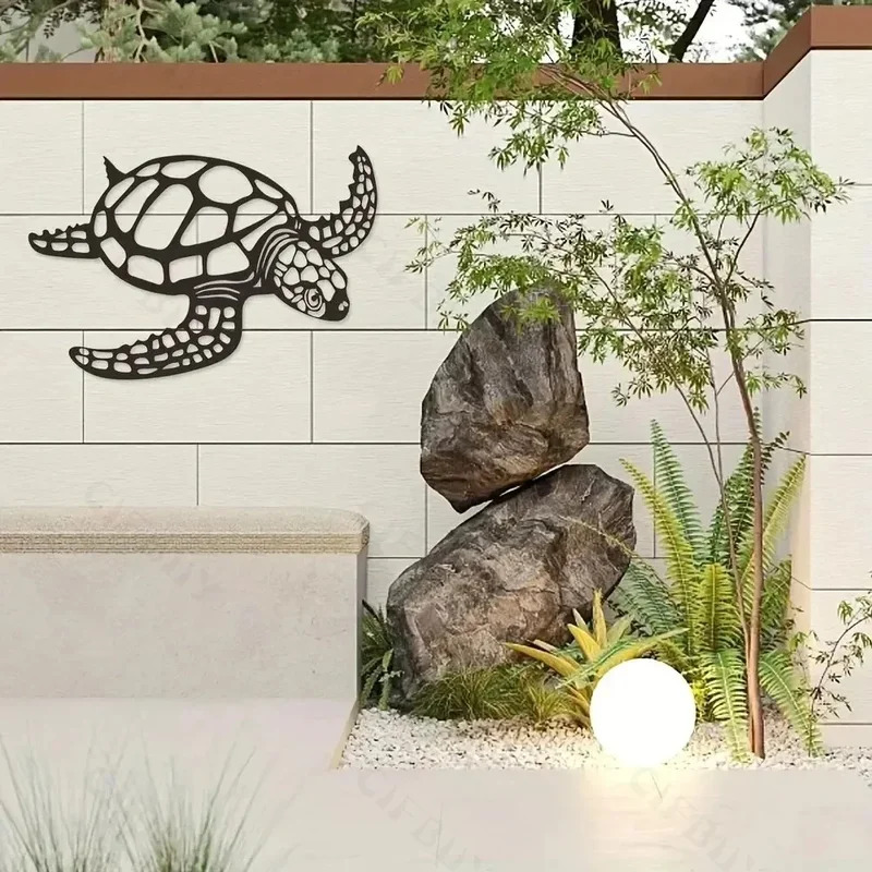 Metal Sea Turtle Ornament Beac - Aquarium Fish Live 评论和价格