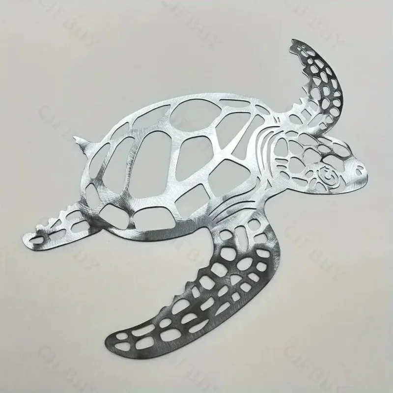 Metal Sea Turtle Ornament Beac - Aquarium Fish Live 评论和价格