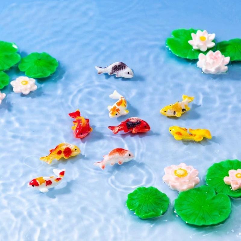 Mini Resin Koi Fish Figurines  - Aquarium Mini Fish 评论和价格