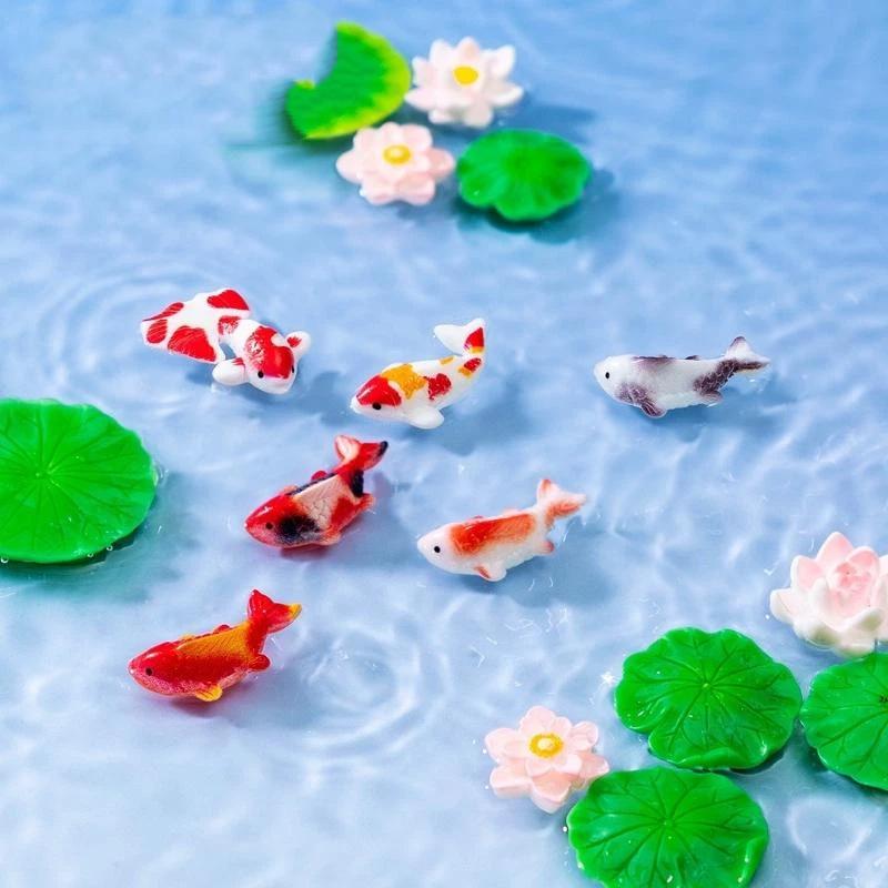 Mini Resin Koi Fish Figurines  - Aquarium Mini Fish 评论和价格