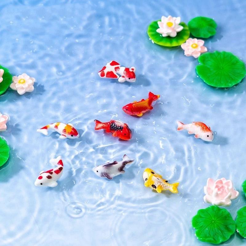 Mini Resin Koi Fish Figurines  - Aquarium Mini Fish 评论和价格