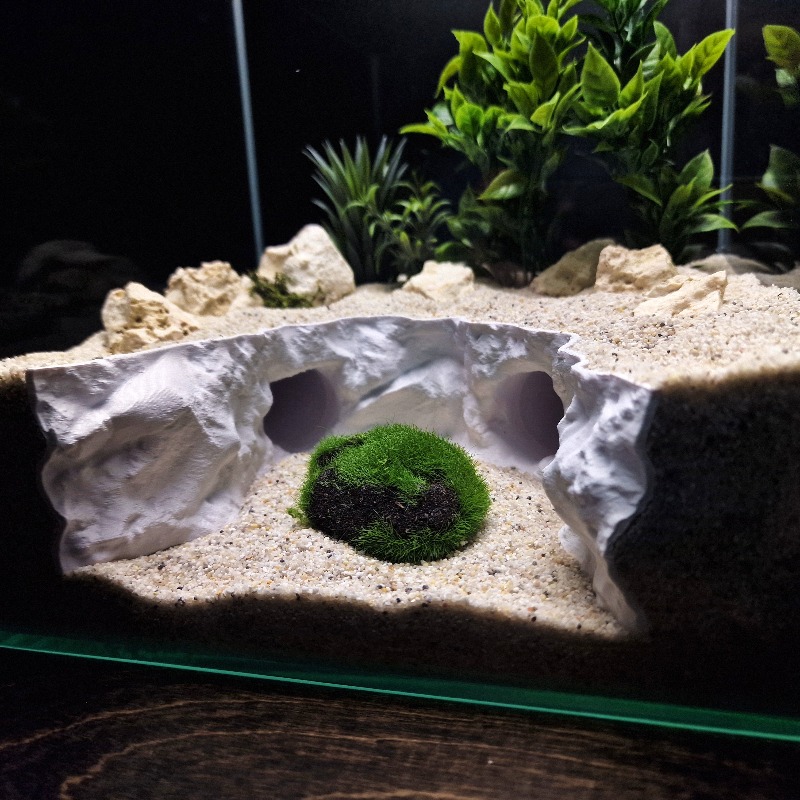 2-in-1 Water & Land Hiding Cav - Aquarium Fishland 评论和价格