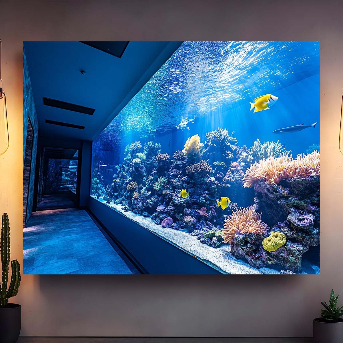 Vibrant Underwater Aquarium Ta - Aquarium Fishing 评论和价格