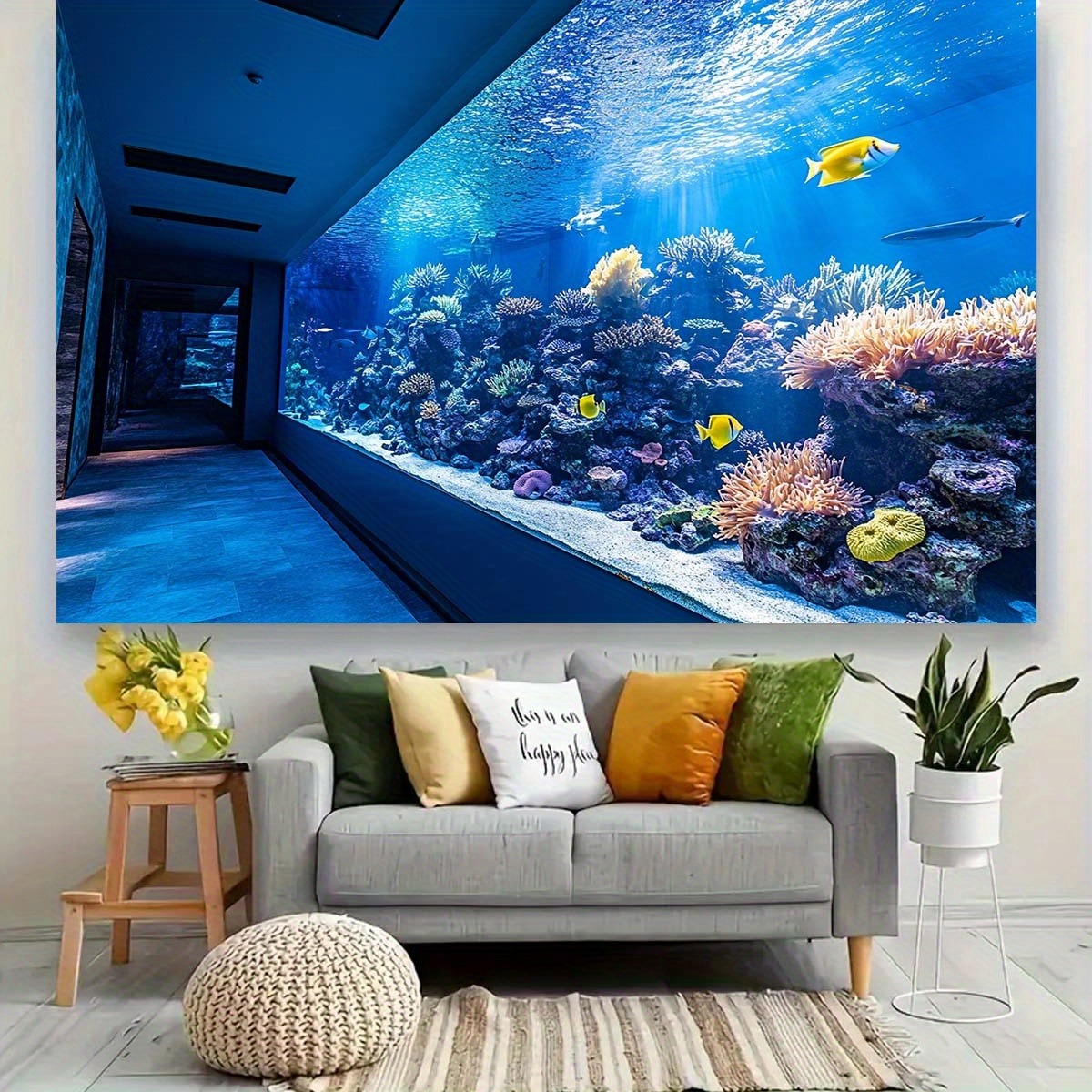 Vibrant Underwater Aquarium Ta - Aquarium Fishing 评论和价格
