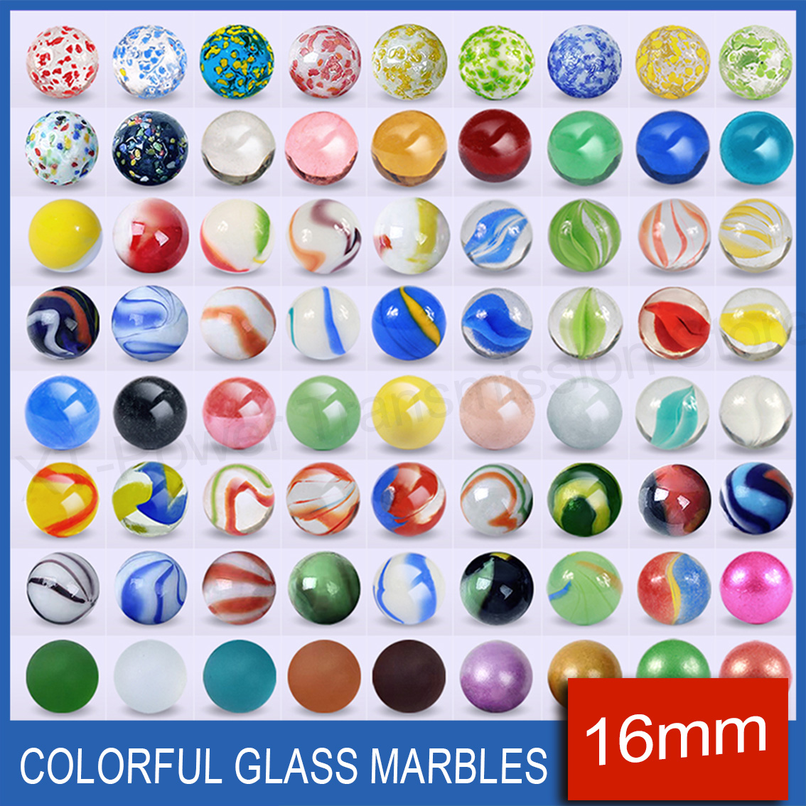 5-90PCS 16mm Colorful Glass Ma - Aquarium Fish Ball 评论和价格