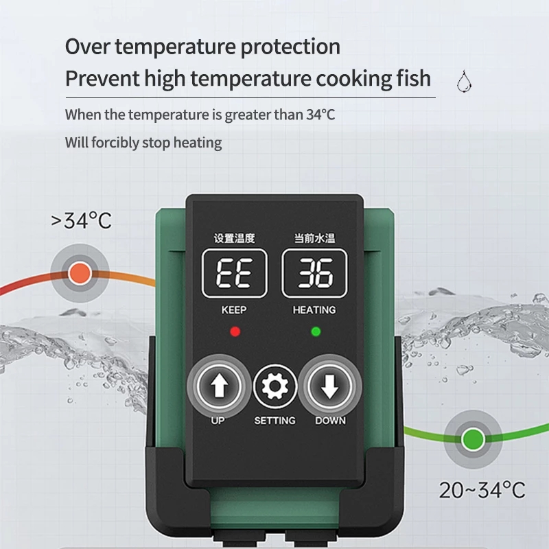 New Aquarium Submersible Heate - Aquarium Fish Cold Water 评论和价格