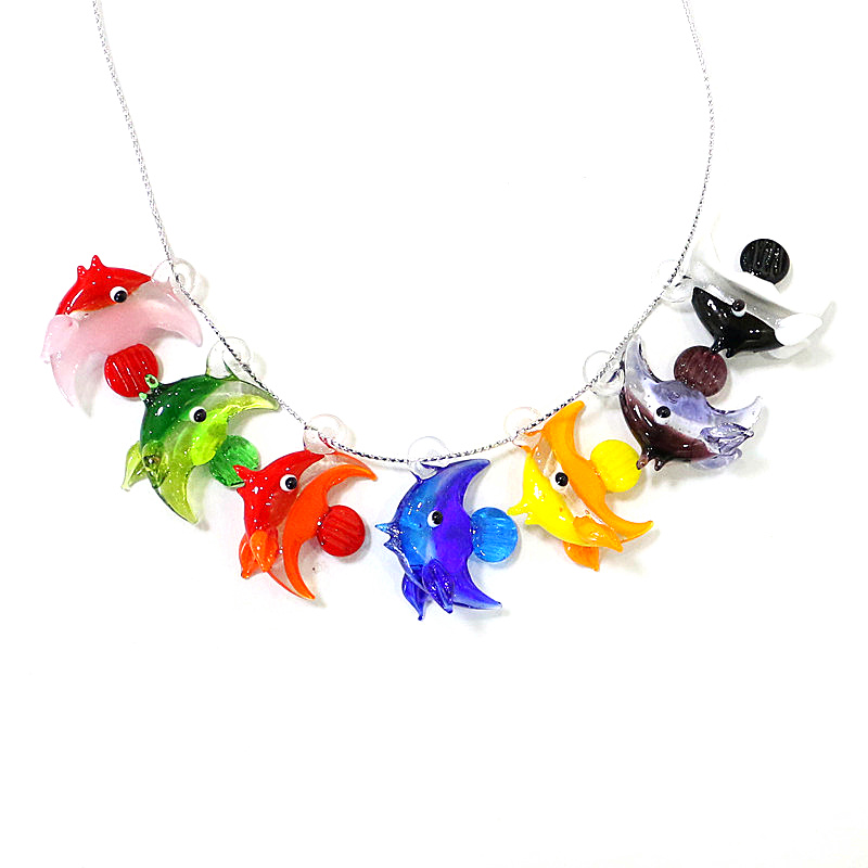 2pcs Mini Fish Glass Pendant C - Aquarium Mini Fish 评论和价格