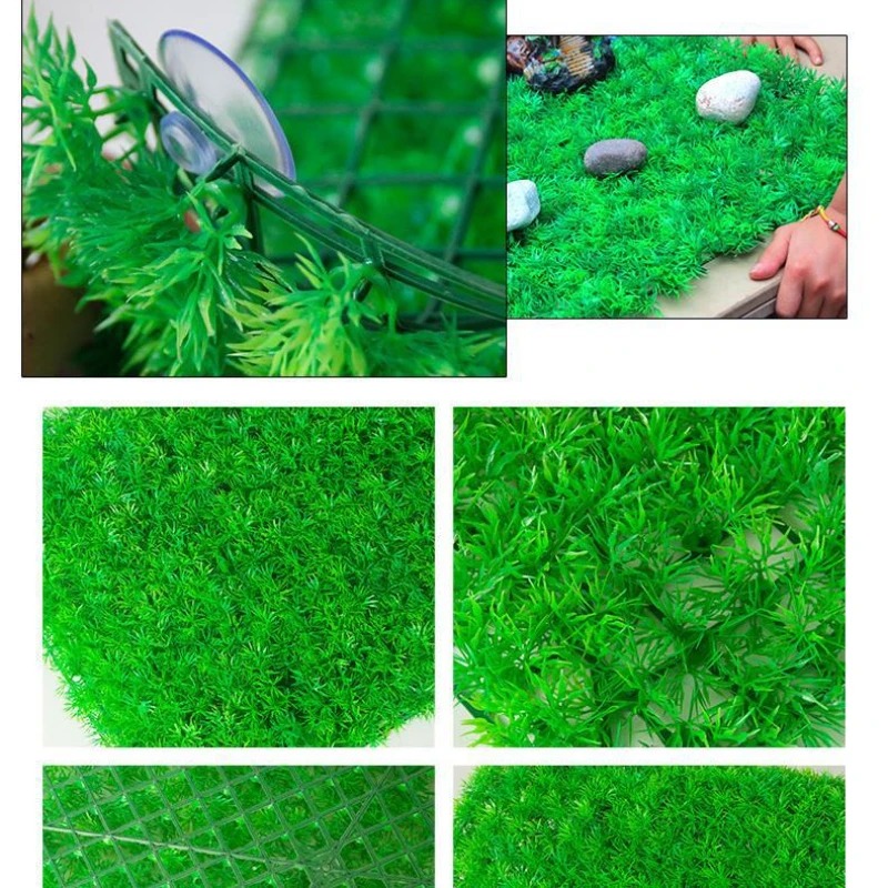 Artificial Grass Lawn Aquarium - Aquarium Fish Enrichment 评论和价格